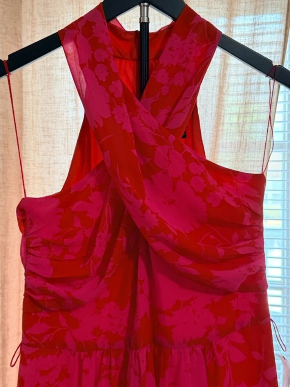 Maggy London NWT cross front haler maxi dress 10 2057